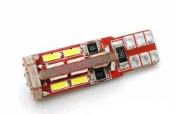 Светодиодная лампа W5W (T10) 19SMD (2835) CAN BUS WHITE